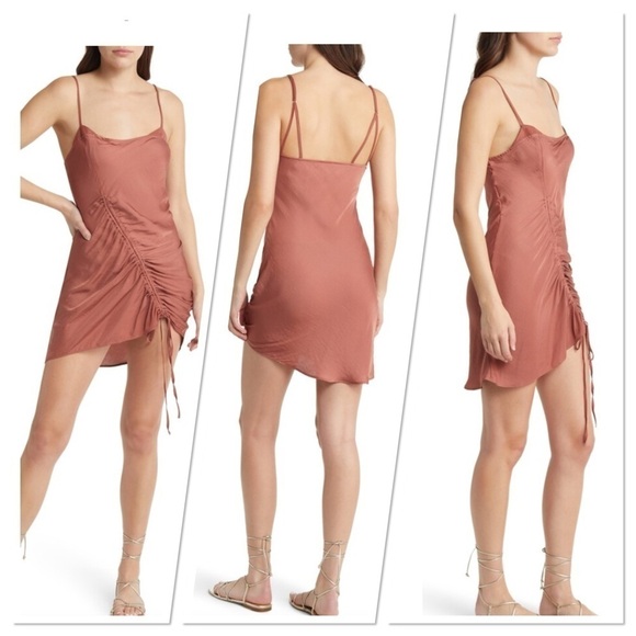 Free People Intimately Be Me Ruched Mini Slip Dress - Picture 1 of 6
